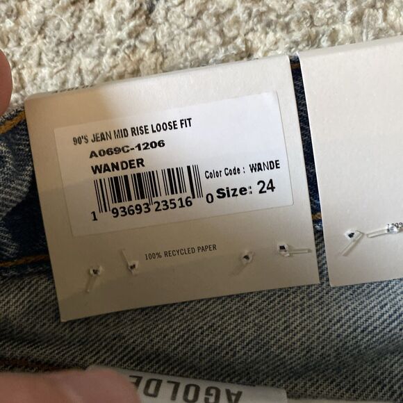 NWT | AGOLDE | 90s Mid Rise Loose Fit | Wander | Size 24 - Picture 7 of 11